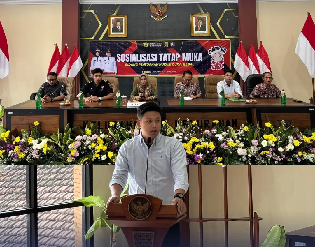 GEMPUR ROKOK ILEGAL SOSIALISASI TATAP MUKA BIDANG PENEGAKAN HUKUM CUKAI ILEGAL KOTA MOJOKERTO TAHUN 2025