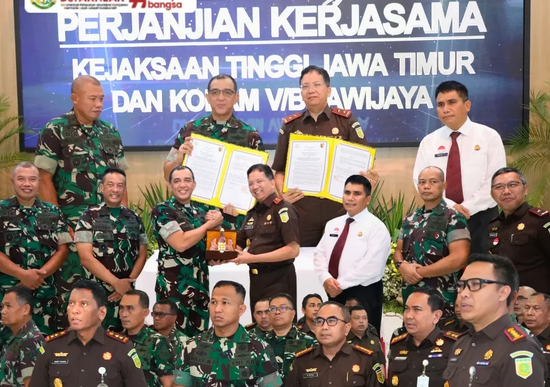 PENANDATANGAN PERJANJIAN KERJASAMA ANTARA KEJAKSAAN TINGGI JAWA TIMUR DAN KODAM V/BRAWIJAYA
