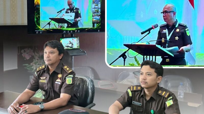 RAPAT EVALUASI CAPAIAN KINERJA SEMESTER I BIDANG INTELIJEN TAHUN 2026 OLEH JAKSA AGUNG MUDA INTELIJEN